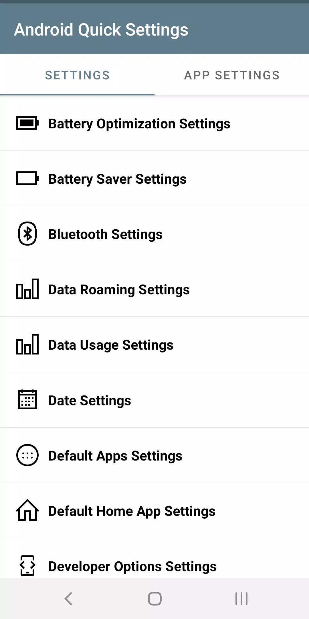 Android Quick Settings Screenshots