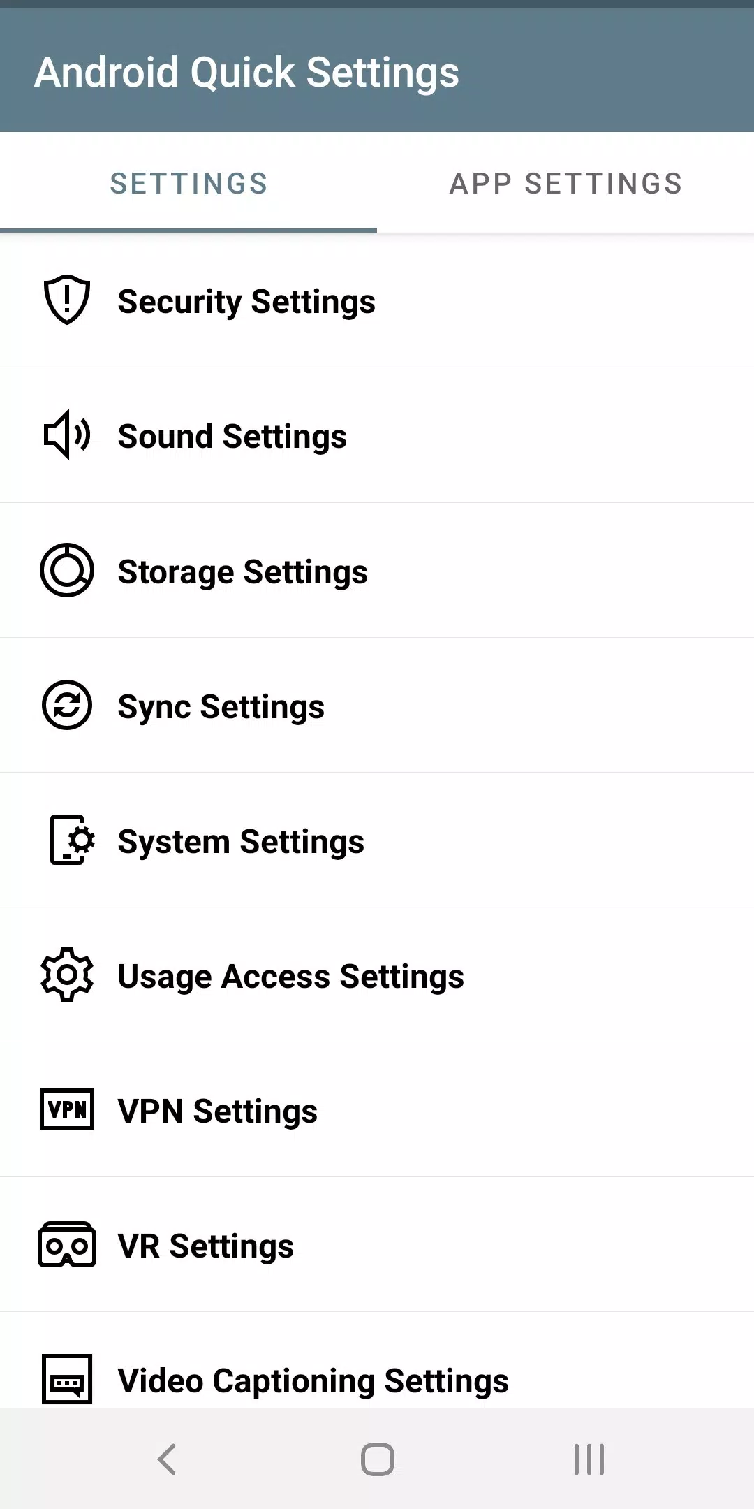 Android Quick Settings Screenshots