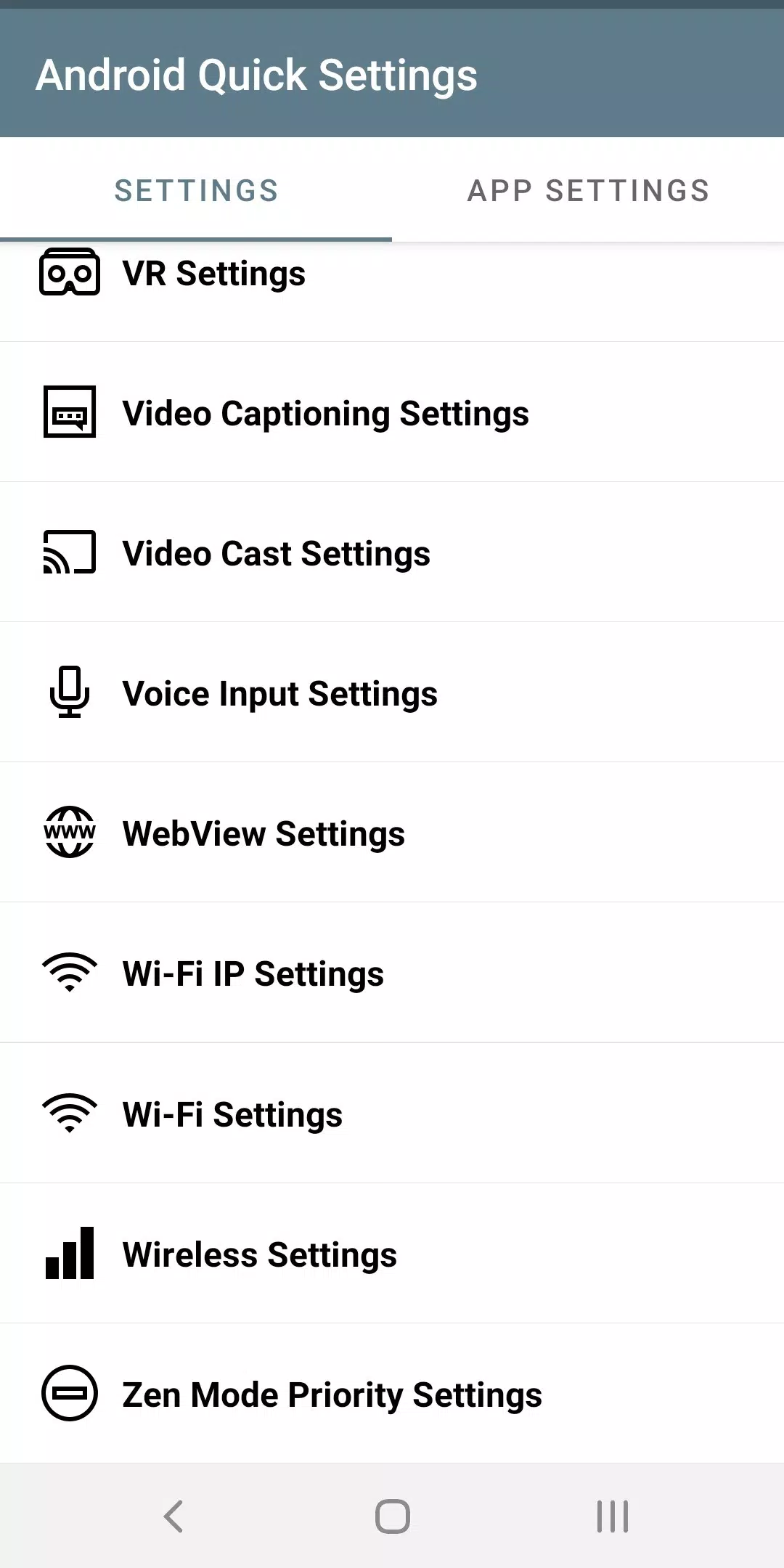 Android Quick Settings Screenshots