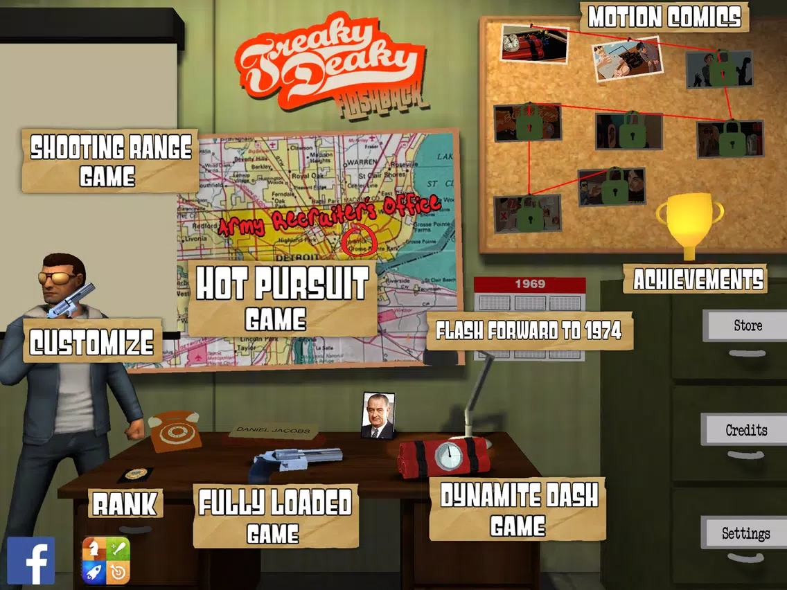 Tangkapan skrin Freaky Deaky Flashback iPad 
