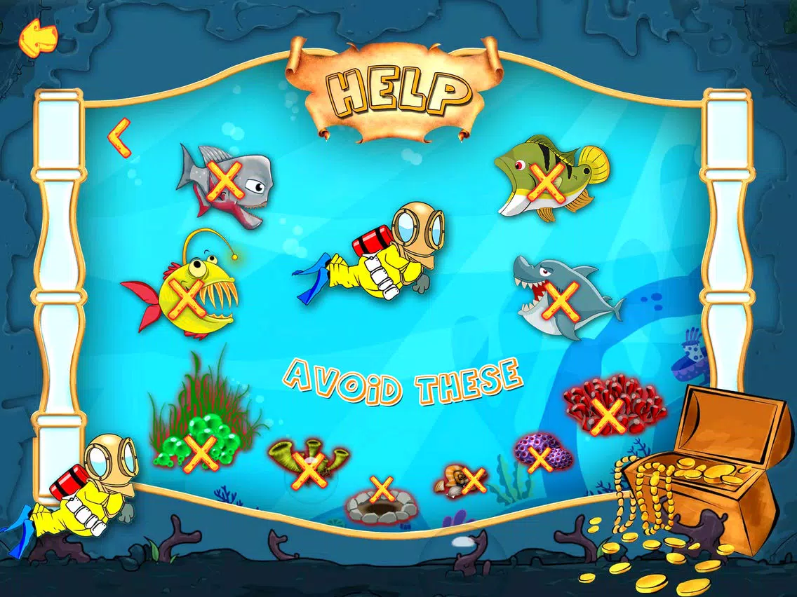 Sink or Swim - Underwater Treasure Quest with Sharks & Dangerous Fish Water Dive Free Game iPad  স্ক্রিনশট