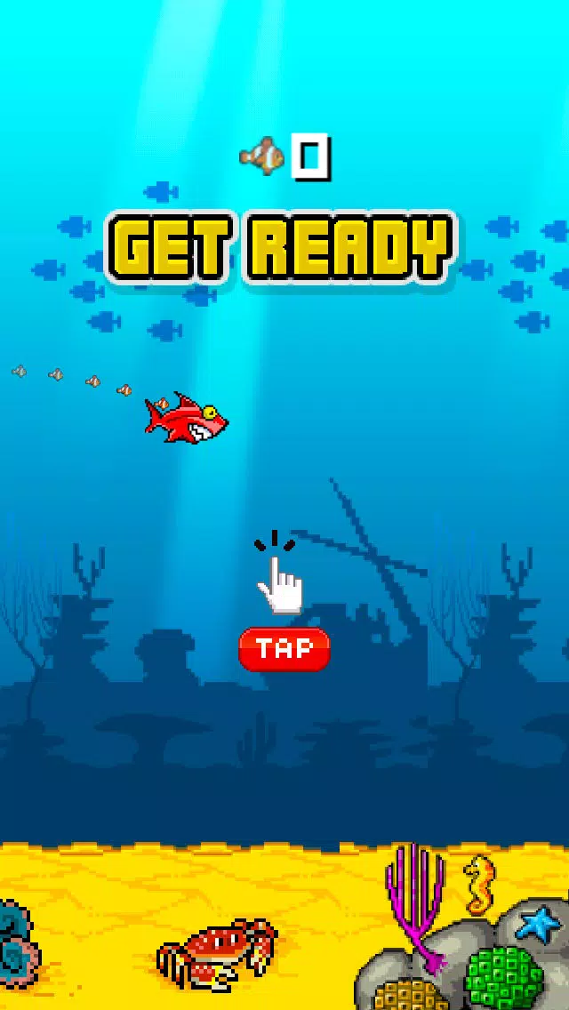 A Flappy Mega Shark FREE: Eats Tiny Bird Fish Adventure Screenshots