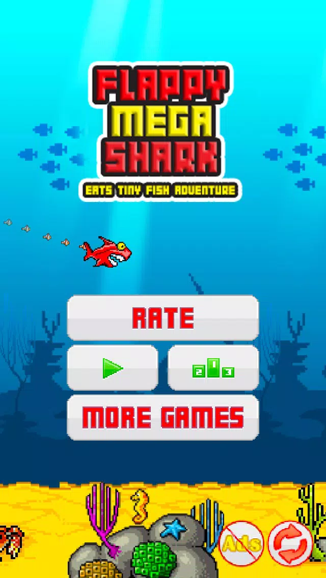A Flappy Mega Shark FREE: Eats Tiny Bird Fish Adventure Screenshots