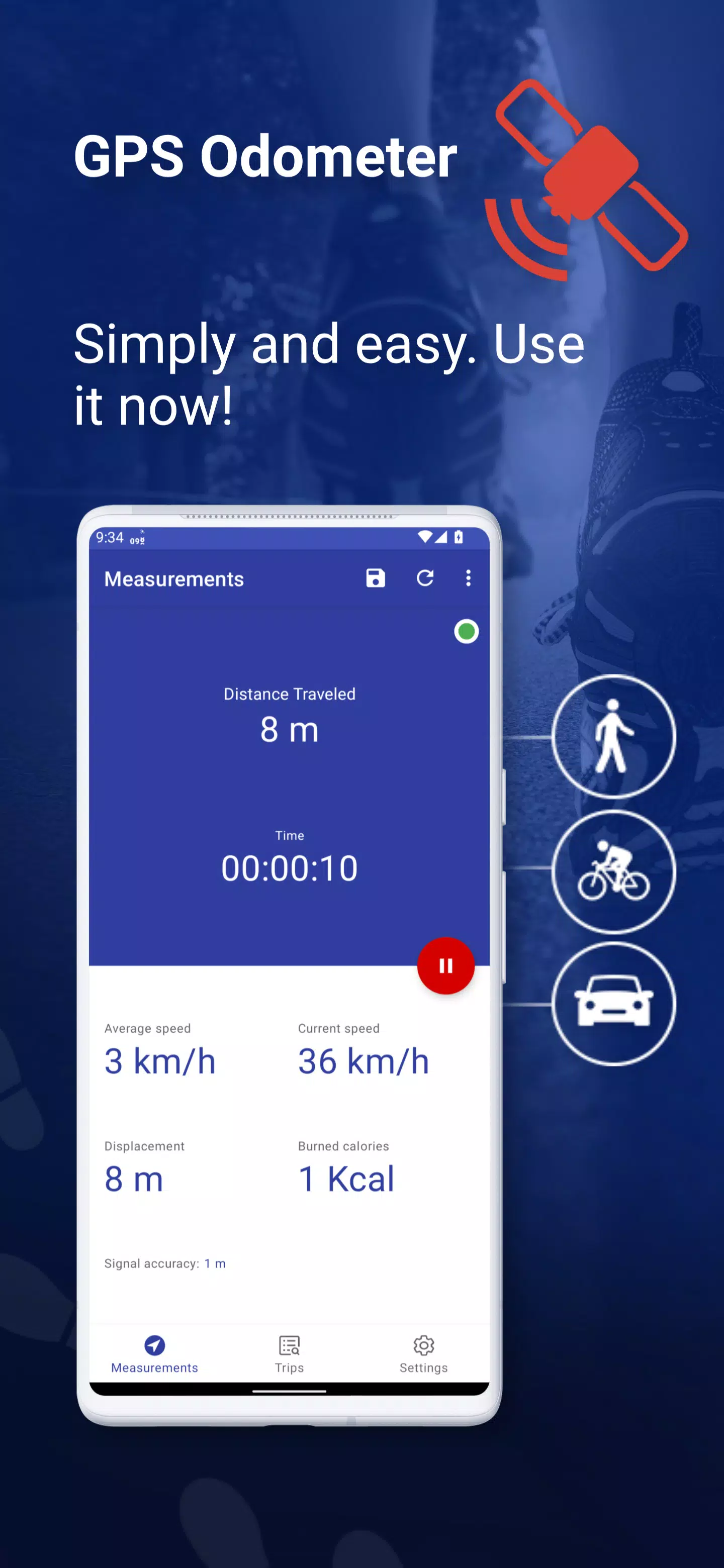 My GPS Odometer Screenshots