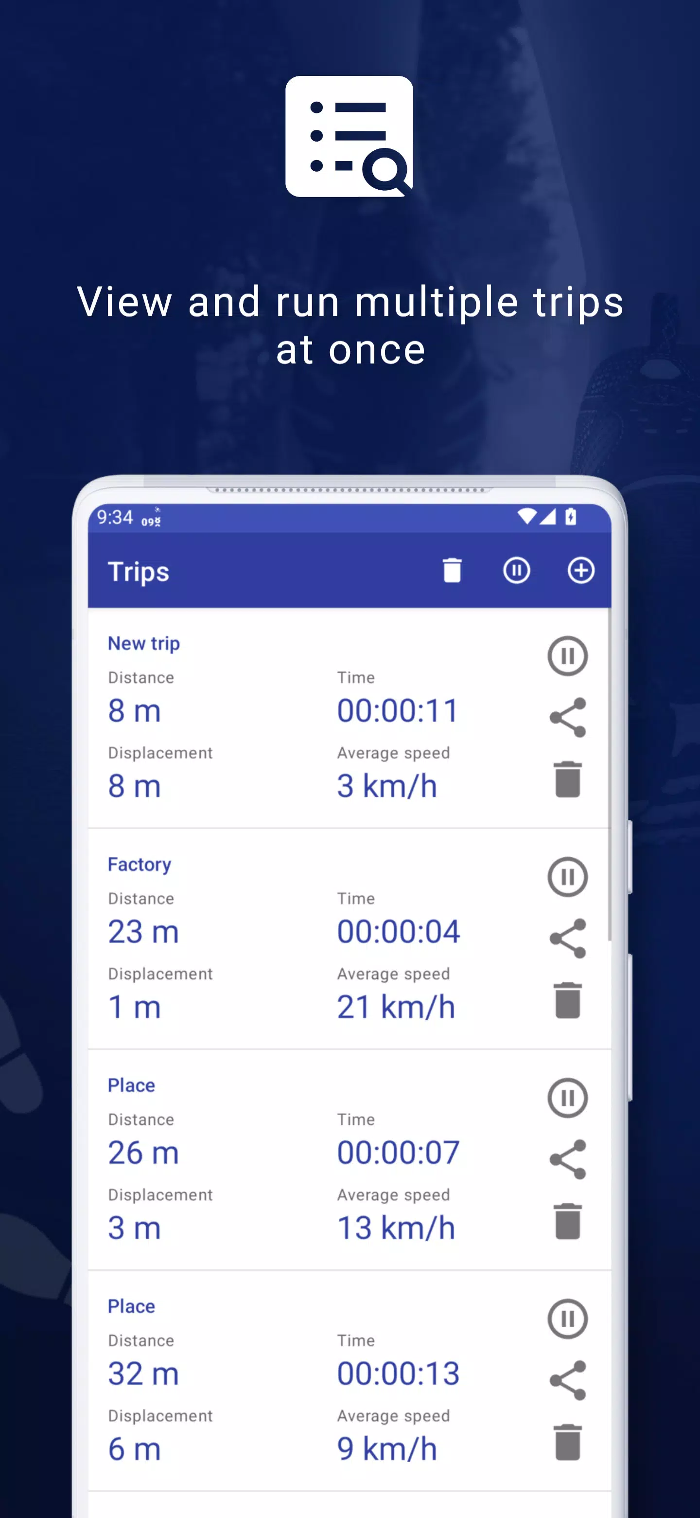 My GPS Odometer Screenshots