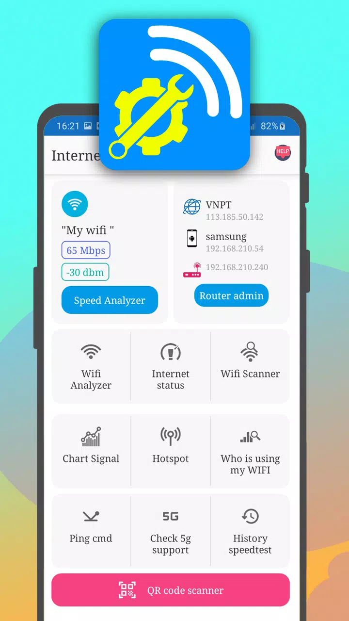 internet speed WiFi analyzer Screenshots