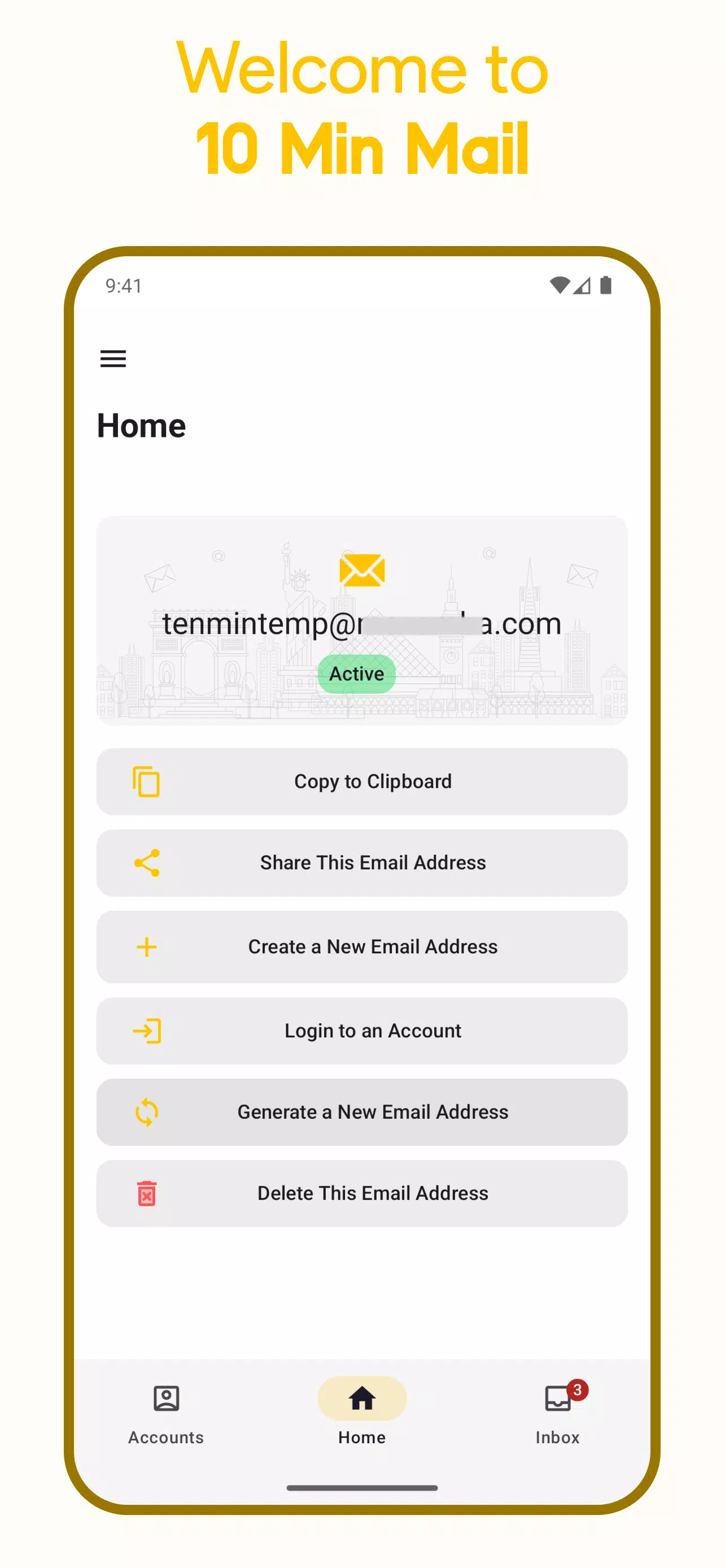 10 Min Mail Screenshots