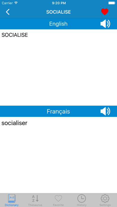French To English & English to French Dictionary Screenshots