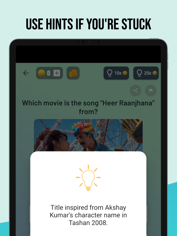 Bollywood Quiz - Movie Game iPad Screenshots