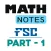 Math Notes Class 11(FSC Part1)