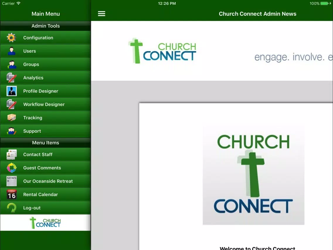 Church Connect iPad Screenshots