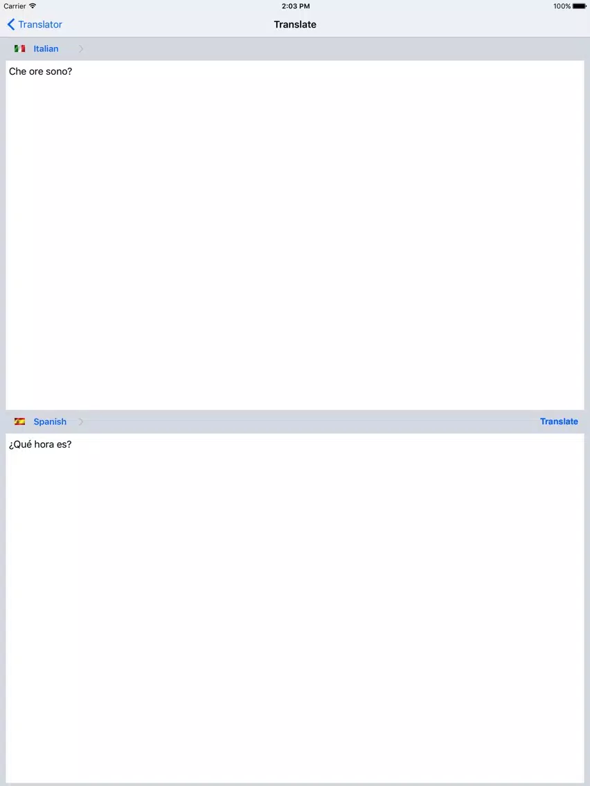 Offline Translator It-Es iPad Screenshots