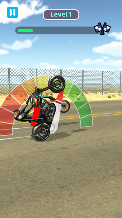 Capturas de tela do Wheelie Rider
