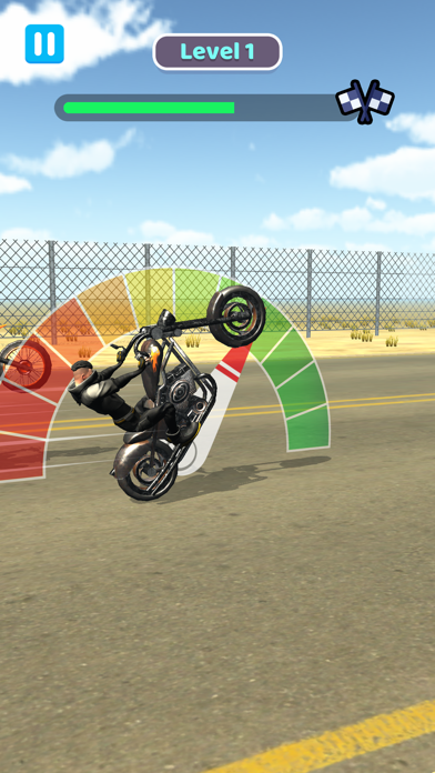 Capturas de tela do Wheelie Rider