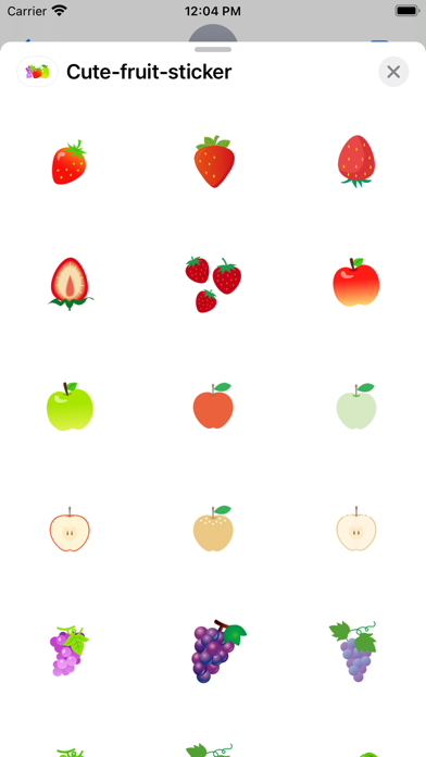 Cute fruit sticker Screenshots