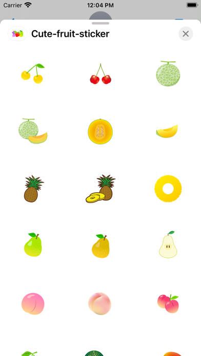 Cute fruit sticker Screenshots
