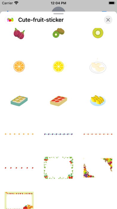 Cute fruit sticker Screenshots