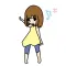 Girl dancing sticker