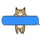 Message hug hold cat sticker