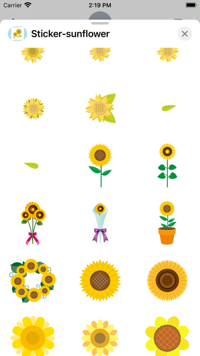 Sticker sunflower Screenshots