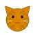 red tabby cat ball sticker