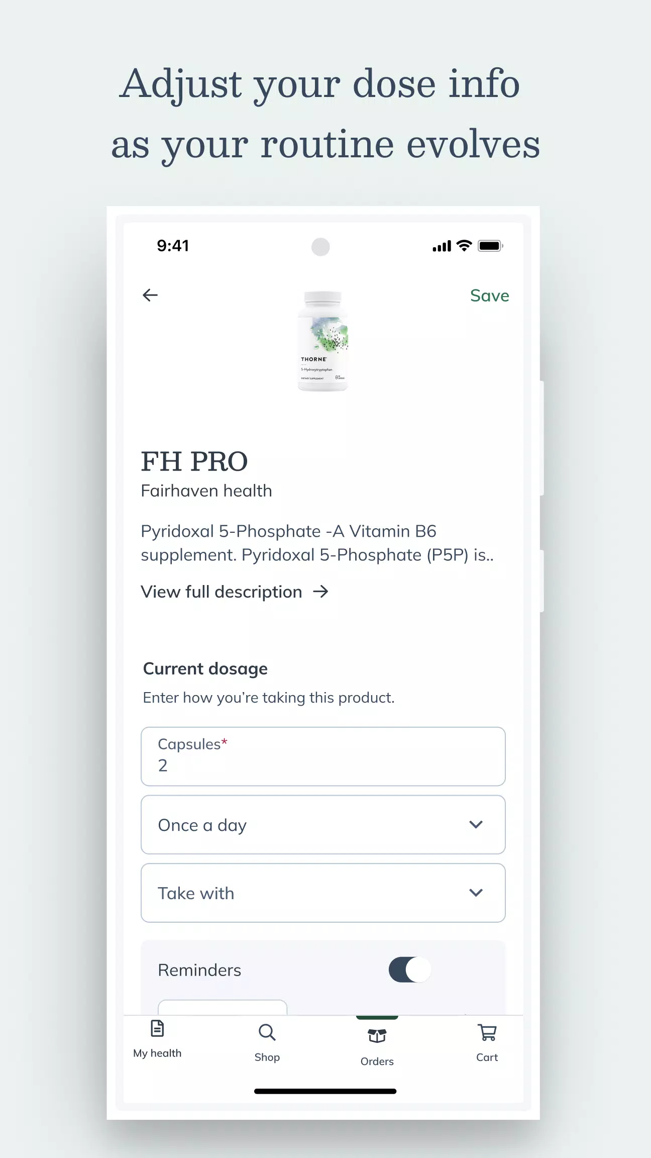 Fullscript Screenshots