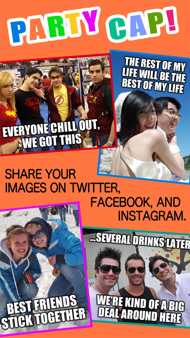 Taking Selfies With Friends - Add Funny Captions and Create Viral Meme Pictures to Share from any Party or Selfie Photo Screenshots