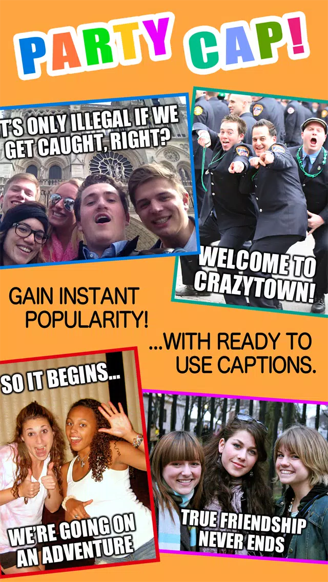 Taking Selfies With Friends - Add Funny Captions and Create Viral Meme Pictures to Share from any Party or Selfie Photo Screenshots