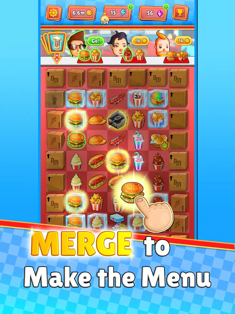 Diner Merge - Cooking Game iPad Screenshots