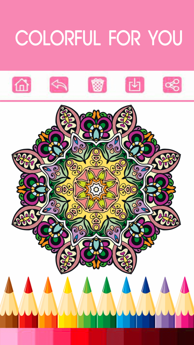 Adult Coloring Book - Free Mandala Color Therapy & Stress Relieving Pages for Adults 2 Screenshots
