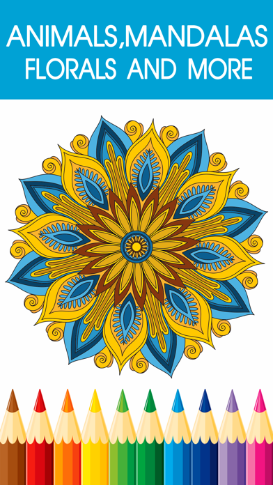 Adult Coloring Book - Free Mandala Color Therapy & Stress Relieving Pages for Adults 2 Screenshots