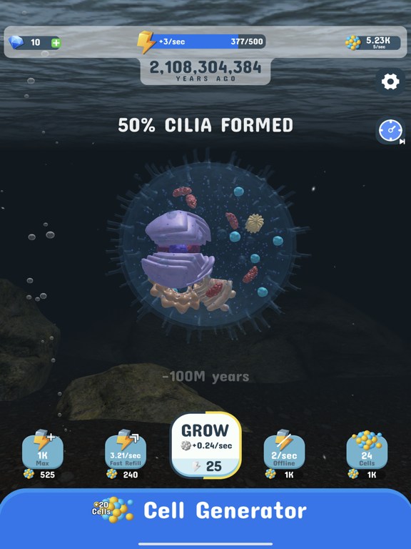 Tangkapan skrin Idle Evolution iPad