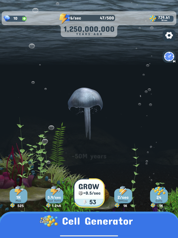 Tangkapan skrin Idle Evolution iPad