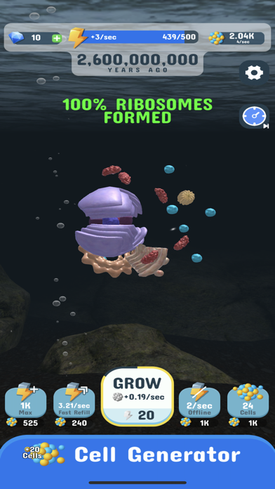Tangkapan skrin Idle Evolution