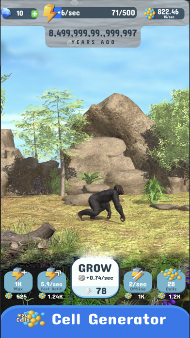 Tangkapan skrin Idle Evolution
