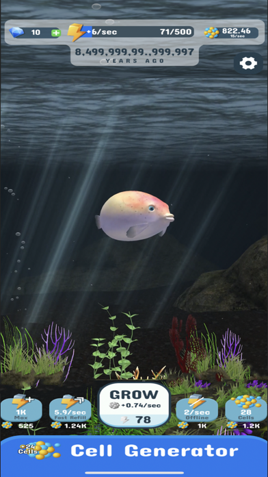 Tangkapan skrin Idle Evolution