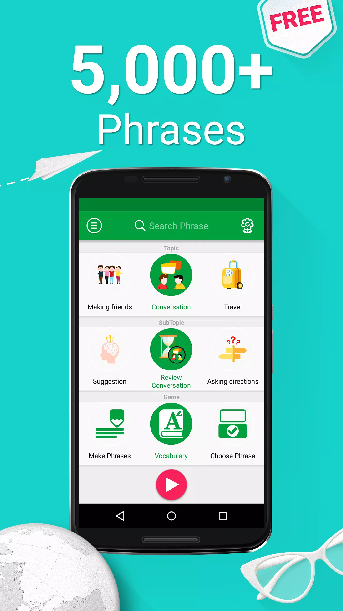 Learn French - 5,000 Phrases Screenshots