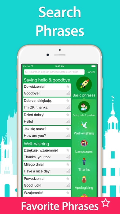 5000 Phrases - Learn Polish Language for Free Screenshots