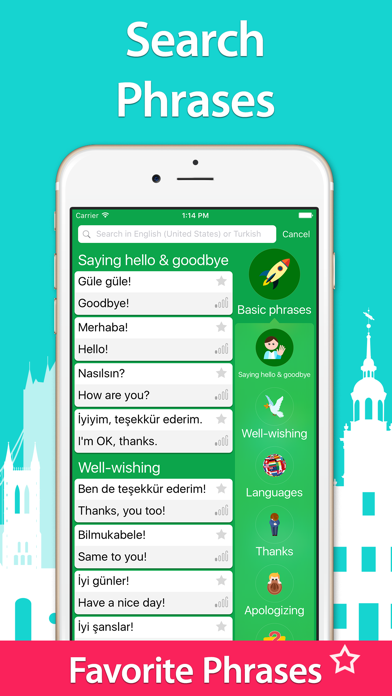 5000 Phrases - Learn Turkish Language for Free Screenshots