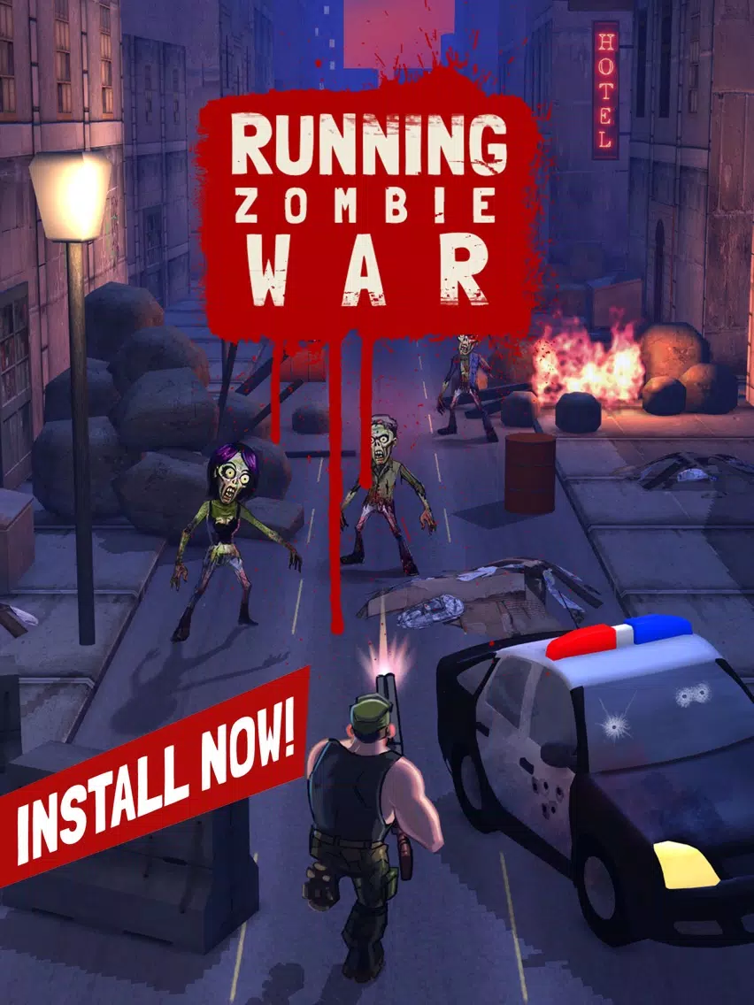 Running Zombie War: Killing Dead - by Fun Games For Free iPad  Screenshots