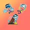 Blue Zombie Stickers