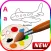 ABC Coloring pages to learn english vocabulary
