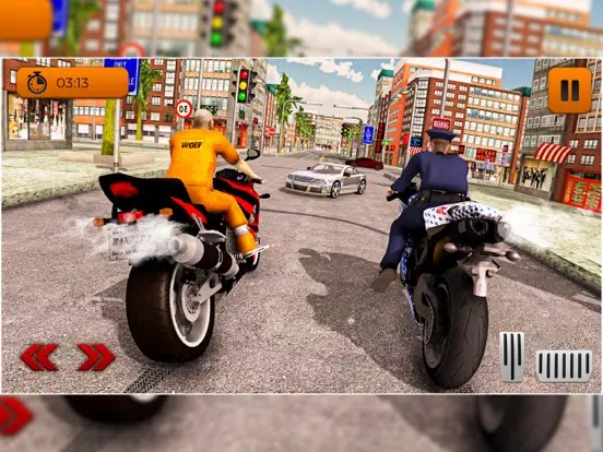 ภาพหน้าจอของ US Police Moto Bike Cop Chase iPad 
