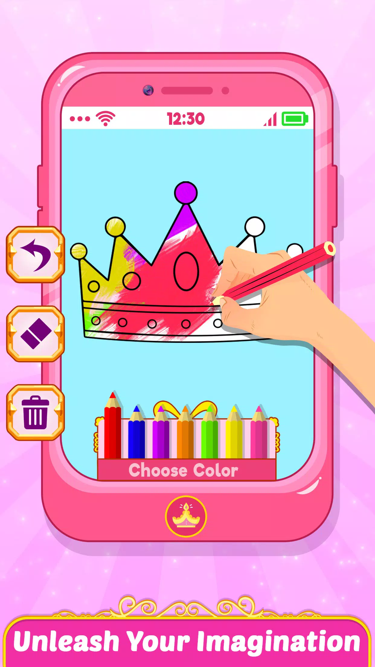Pink Princess Baby Phone Screenshots