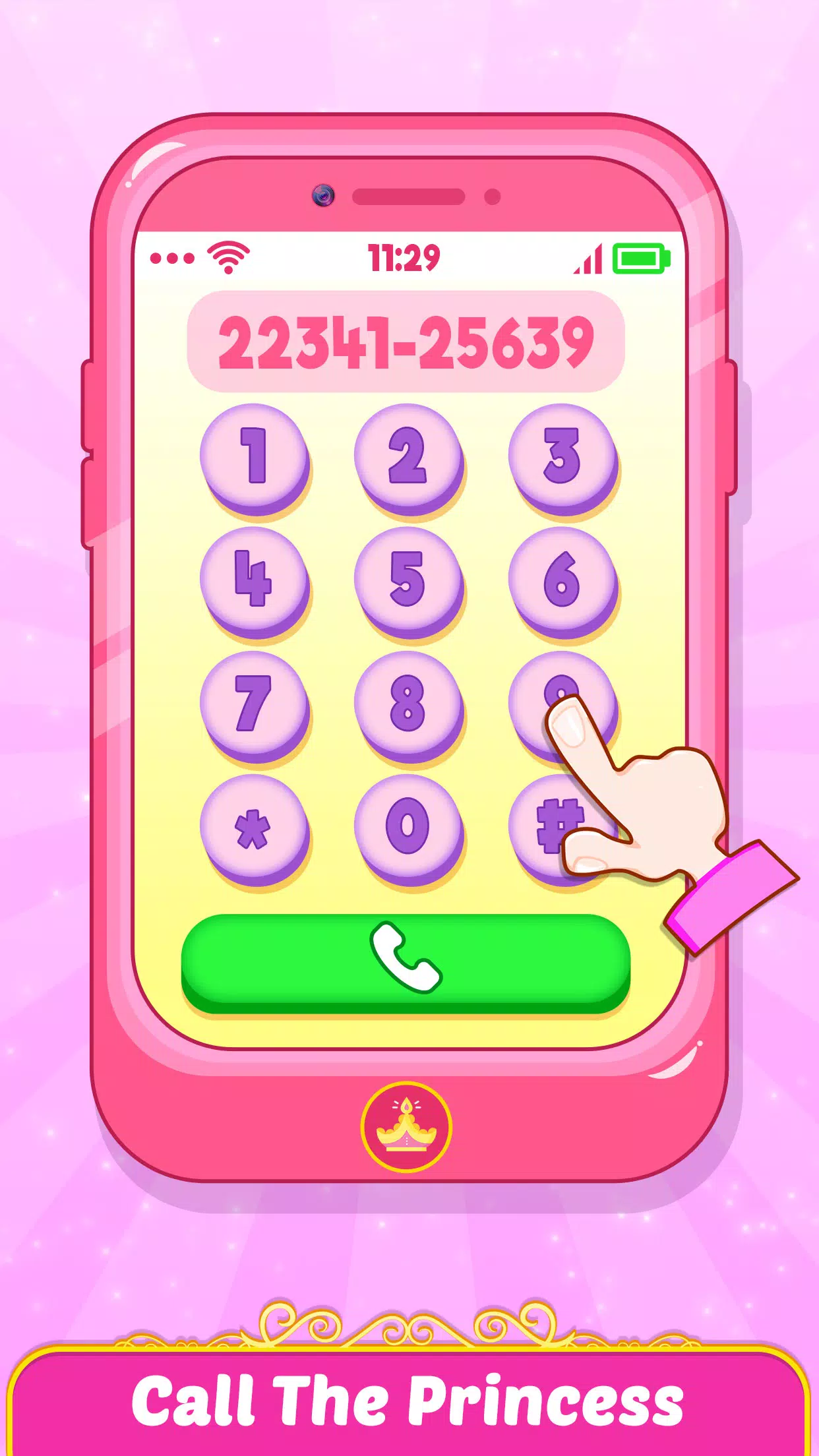 Pink Princess Baby Phone Screenshots