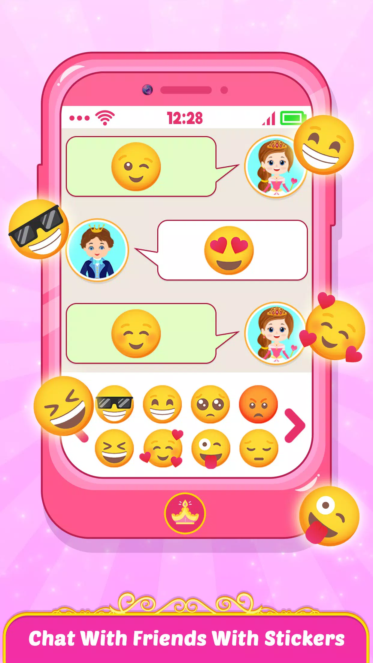Pink Princess Baby Phone Screenshots