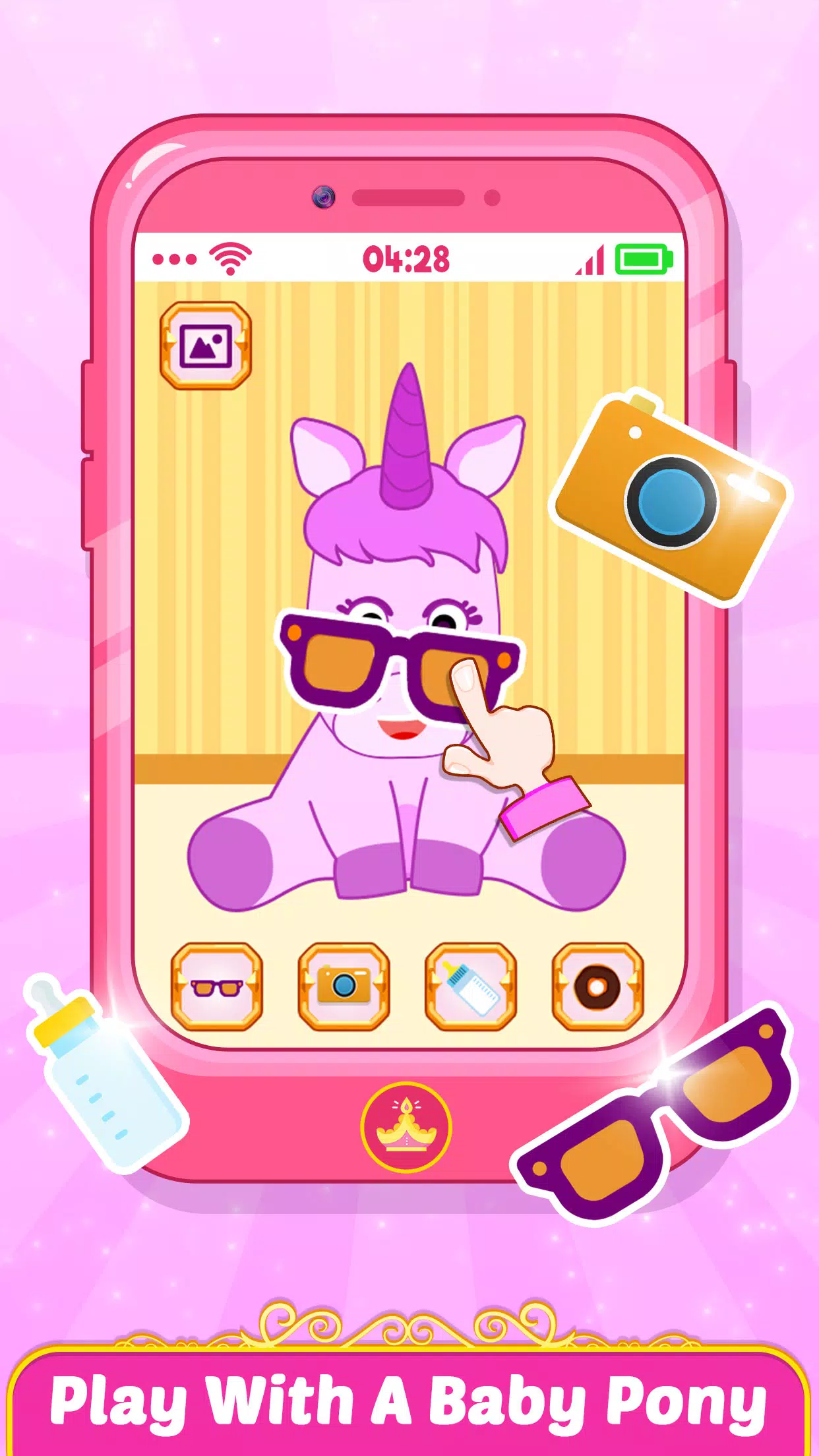 Pink Princess Baby Phone Screenshots