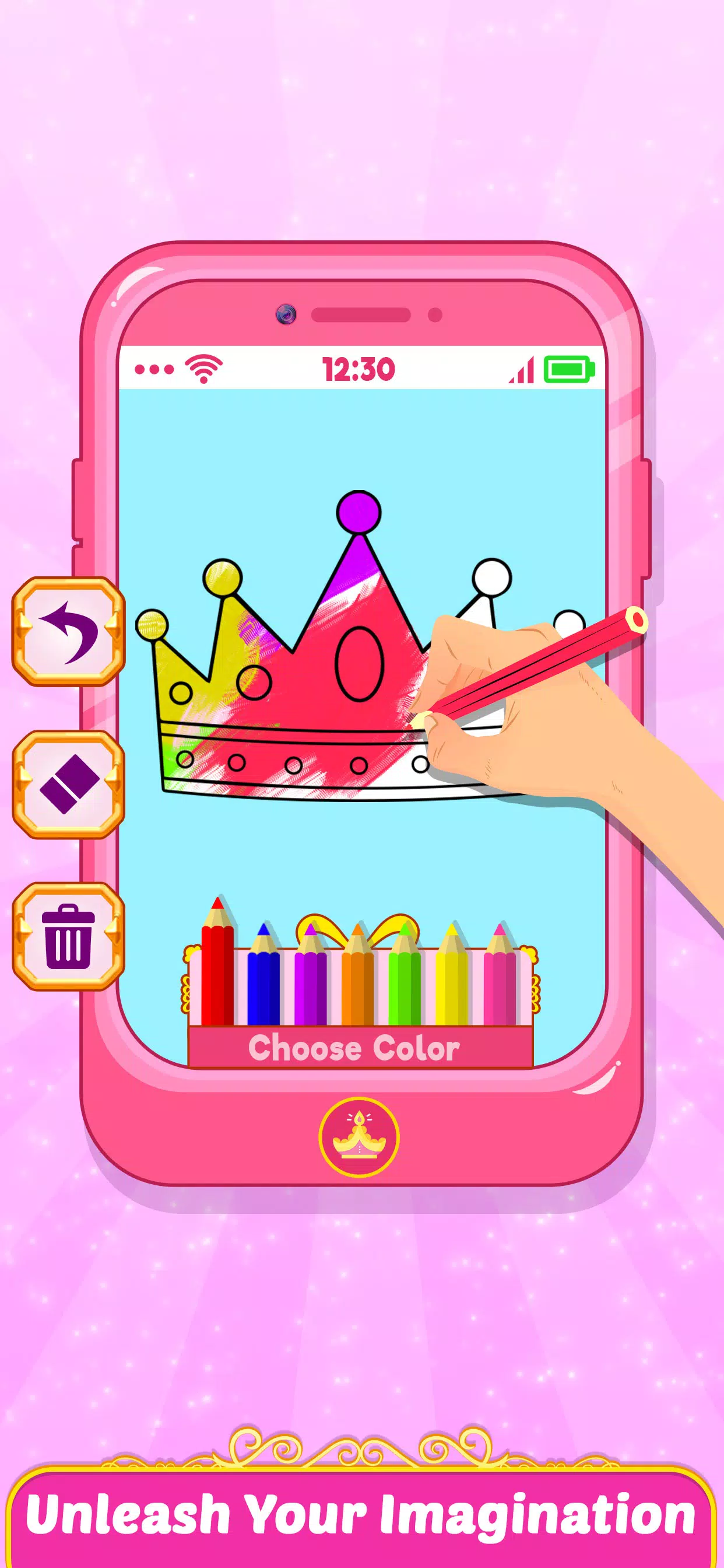 Pink Princess Baby Phone Screenshots