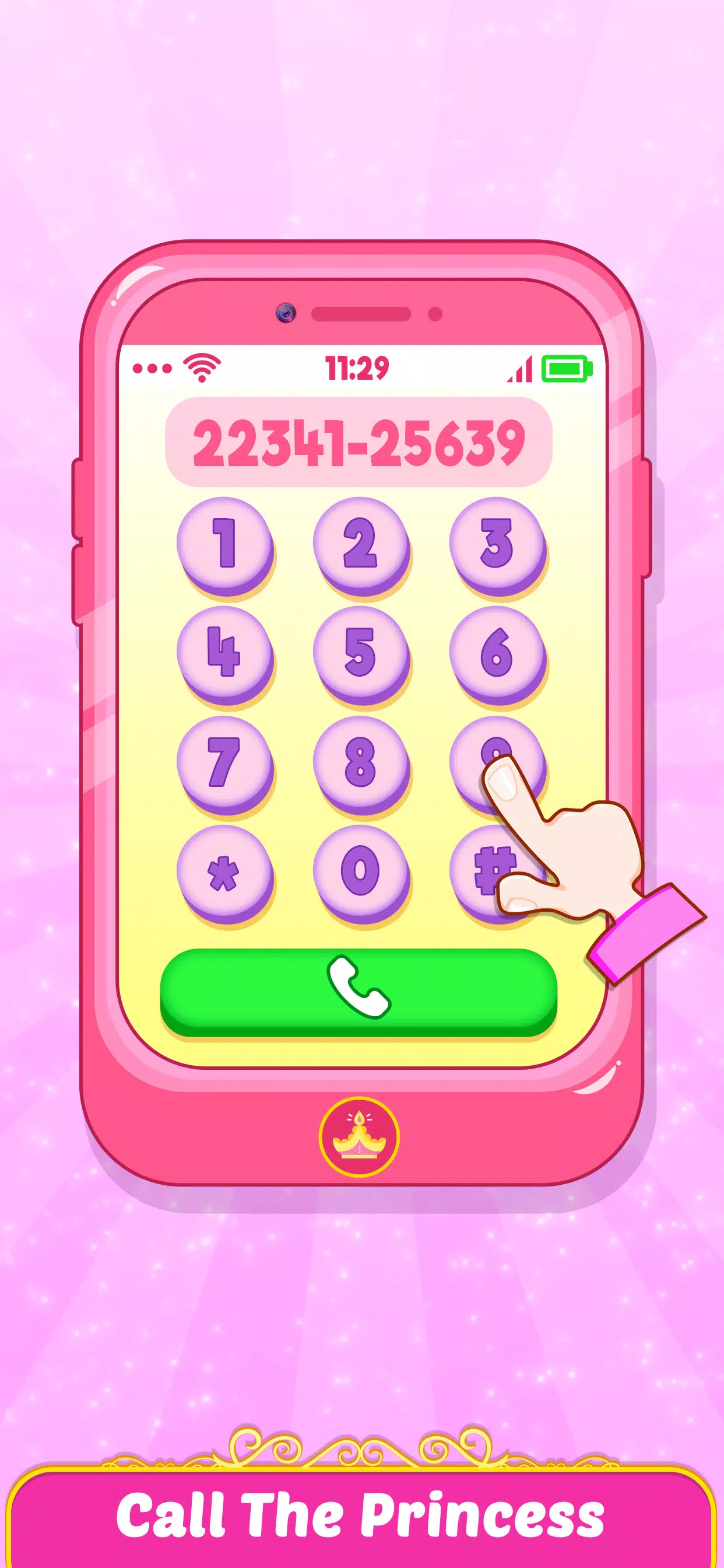 Pink Princess Baby Phone Screenshots
