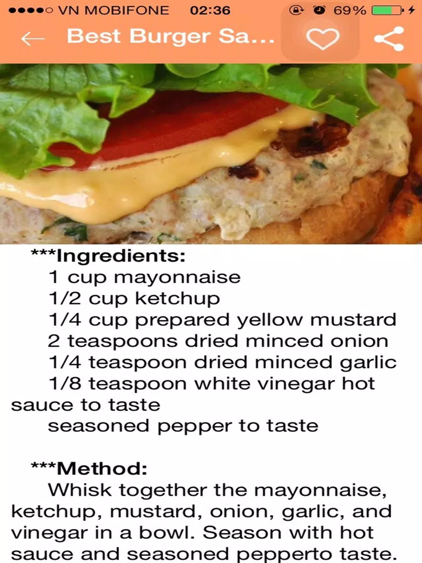 Burger Recipes - Beef Burgers,Veggie Burgers,Chicken Burgers,Burger Sauces iPad Screenshots